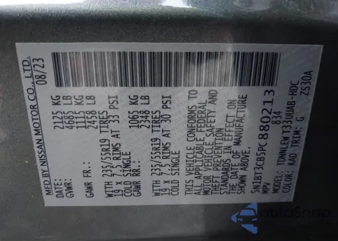 2023 Nissan Rogue Sl Intelligent Awd z USA, uszkodzony, nr VIN 5N1BT3CB5PC880213